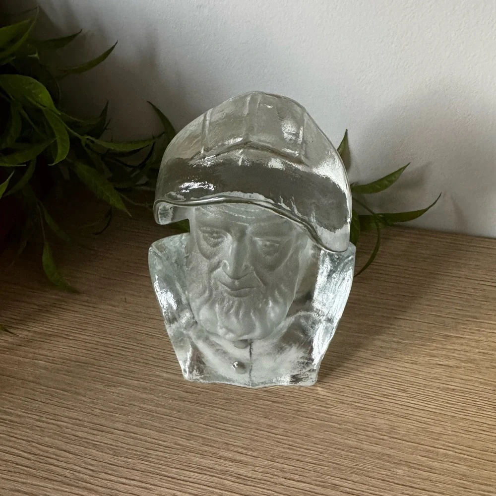 Viking Glass Realistic Sculpture Bust Art Bookend - Picture 2 of 9